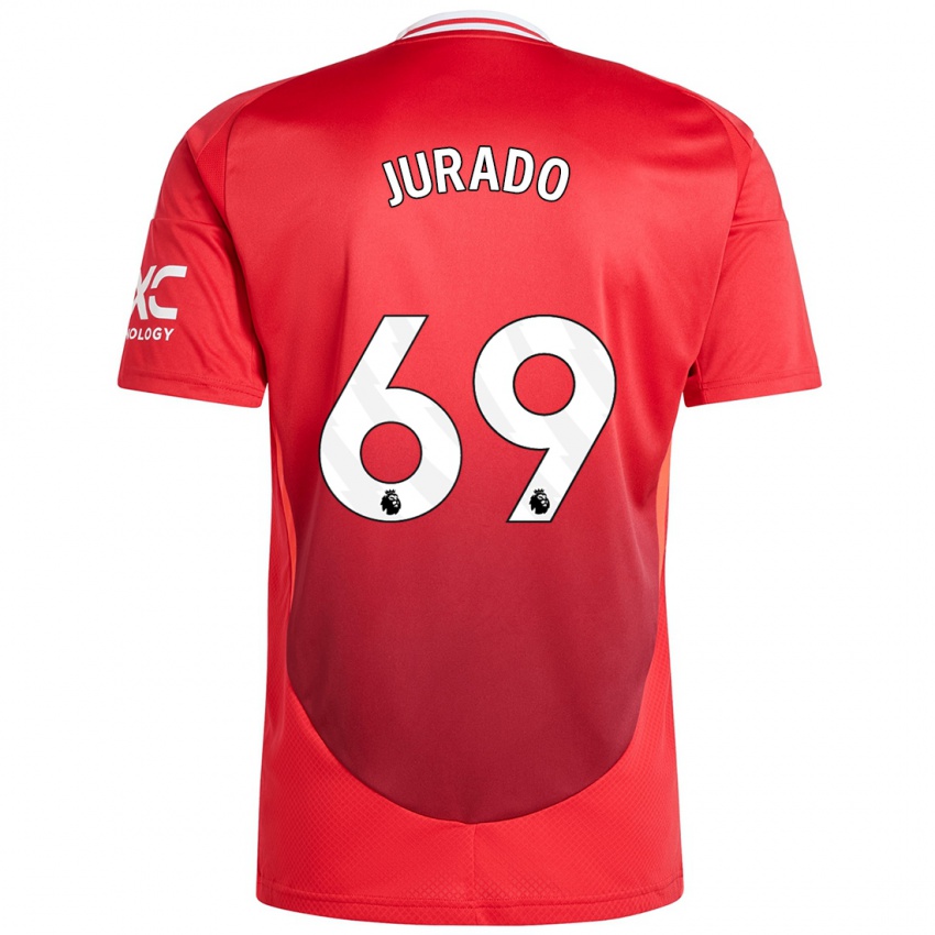 Niño Camiseta Marc Jurado #69 Rojo Brillante 1ª Equipación 2024/25 La Camisa Chile