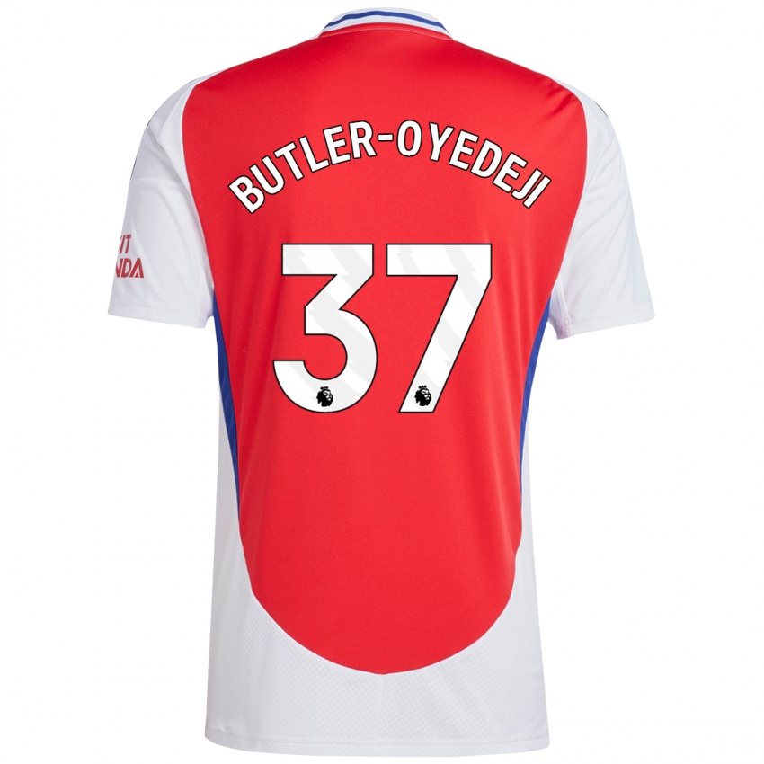 Niño Camiseta Nathan Butler-Oyedeji #37 Rojo Blanco 1ª Equipación 2024/25 La Camisa Chile