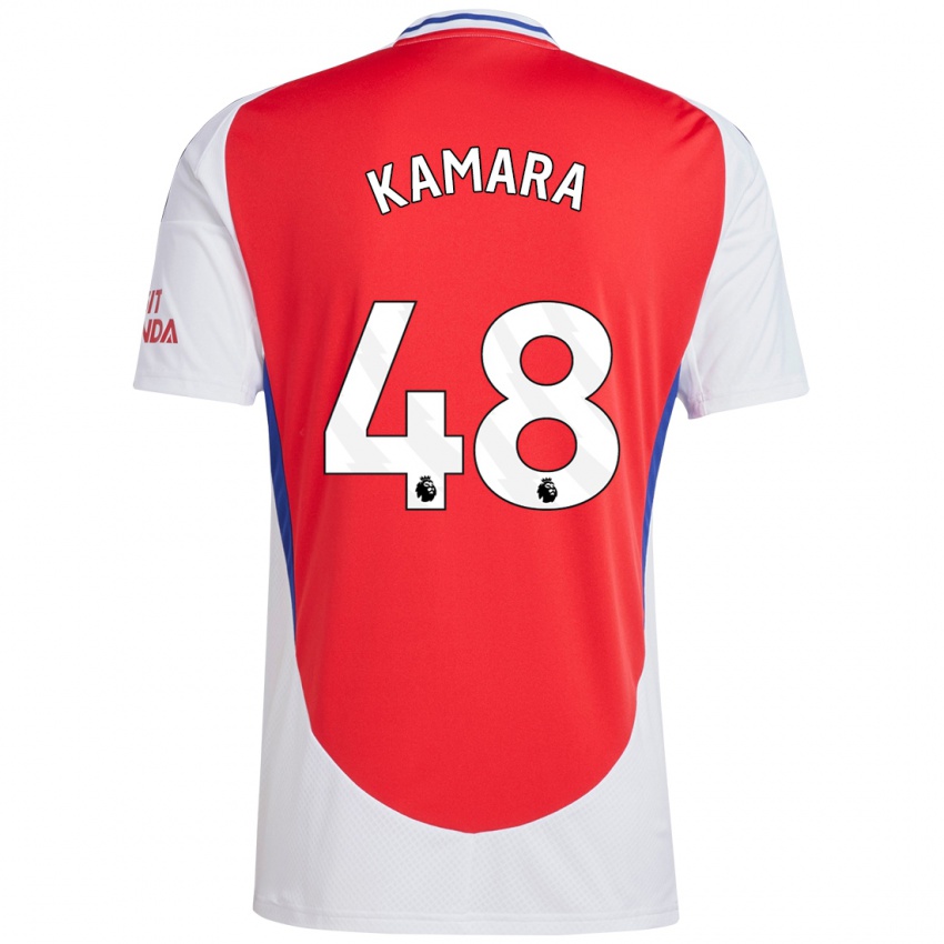 Niño Camiseta Osman Kamara #48 Rojo Blanco 1ª Equipación 2024/25 La Camisa Chile