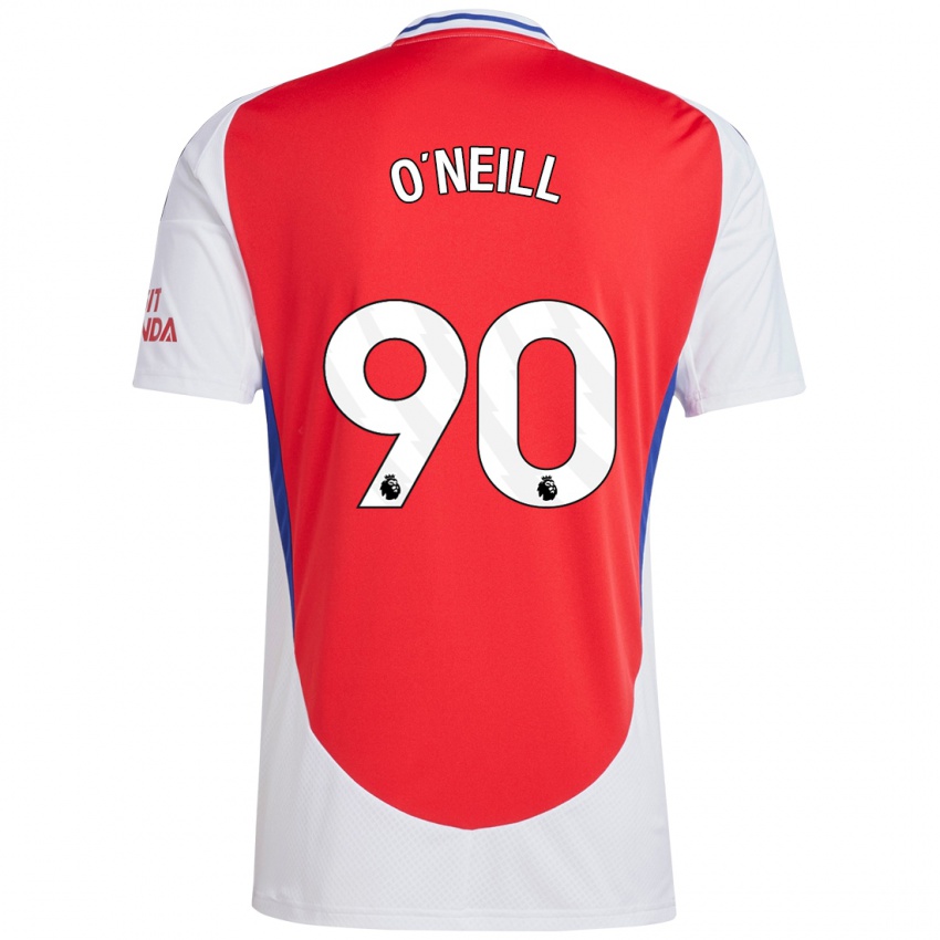 Niño Camiseta Ceadach O'neill #90 Rojo Blanco 1ª Equipación 2024/25 La Camisa Chile