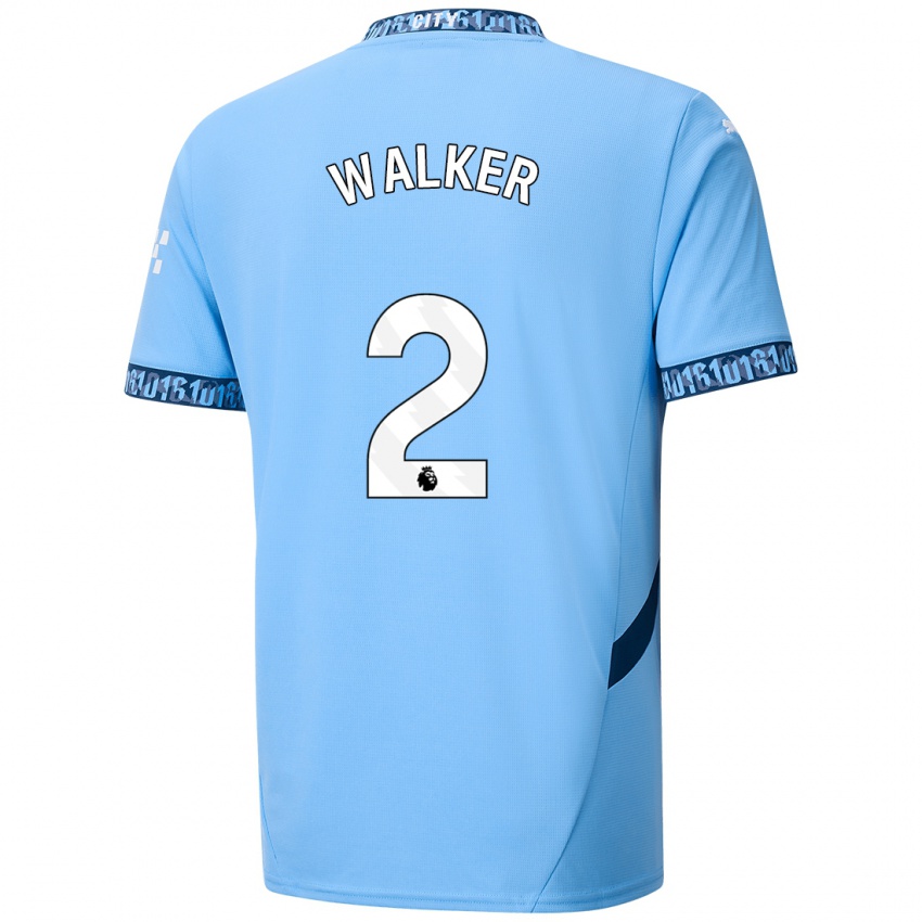 Niño Camiseta Kyle Walker #2 Azul Marino 1ª Equipación 2024/25 La Camisa Chile