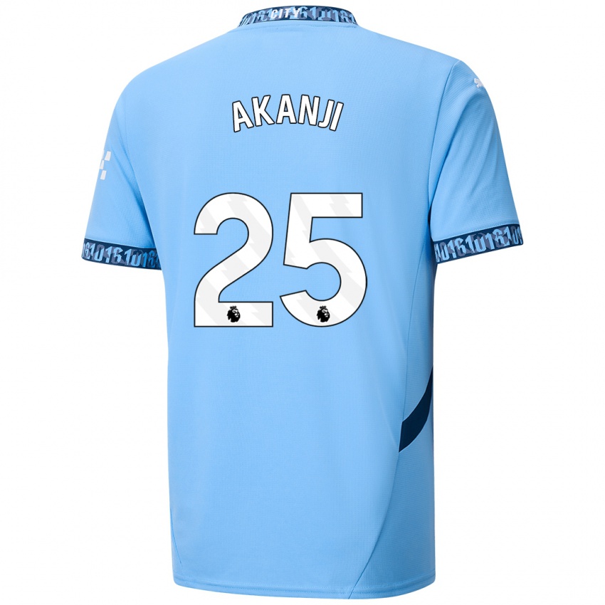 Niño Camiseta Manuel Akanji #25 Azul Marino 1ª Equipación 2024/25 La Camisa Chile