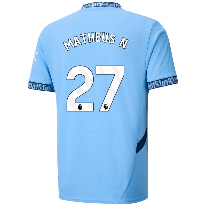 Niño Camiseta Matheus Nunes #27 Azul Marino 1ª Equipación 2024/25 La Camisa Chile