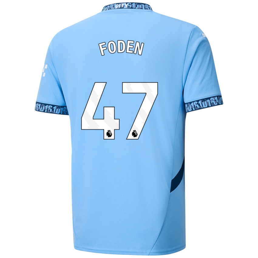 Niño Camiseta Phil Foden #47 Azul Marino 1ª Equipación 2024/25 La Camisa Chile