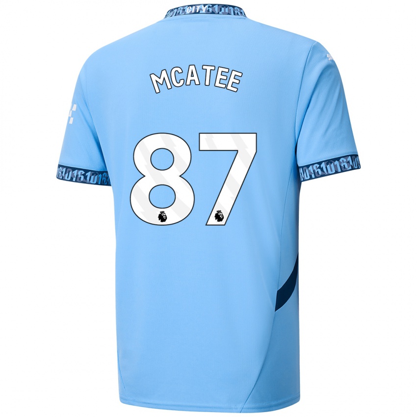 Niño Camiseta James Mcatee #87 Azul Marino 1ª Equipación 2024/25 La Camisa Chile