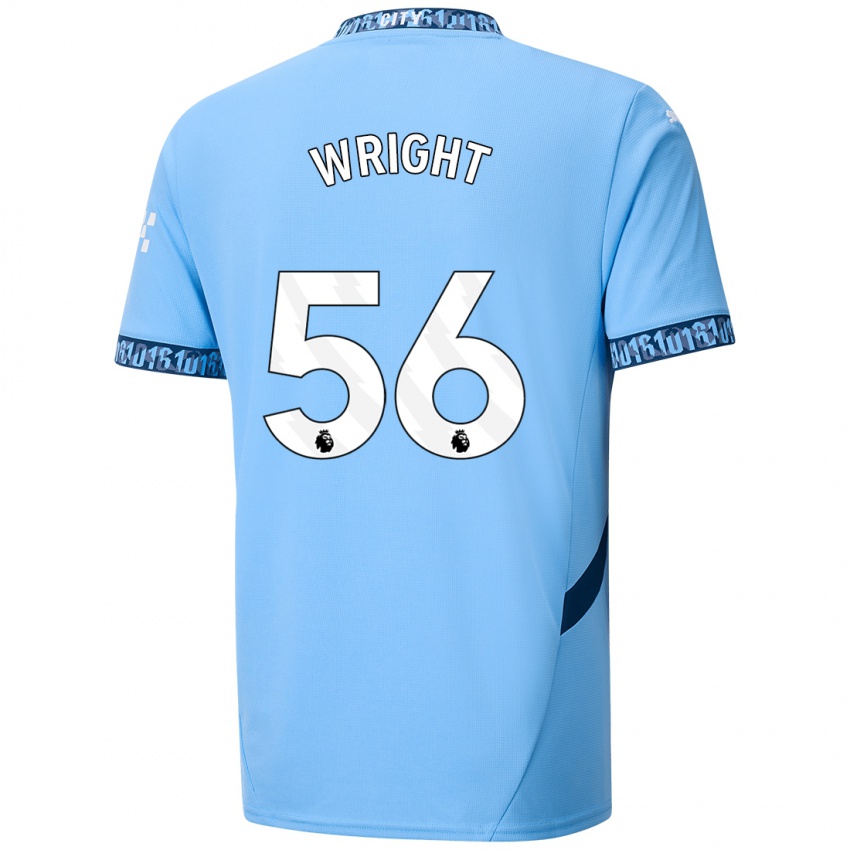 Niño Camiseta Jacob Wright #56 Azul Marino 1ª Equipación 2024/25 La Camisa Chile