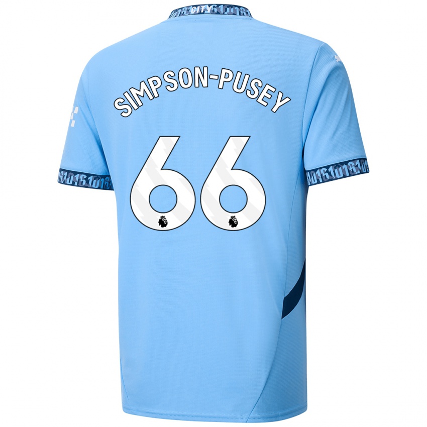 Niño Camiseta Jahmai Simpson-Pusey #66 Azul Marino 1ª Equipación 2024/25 La Camisa Chile