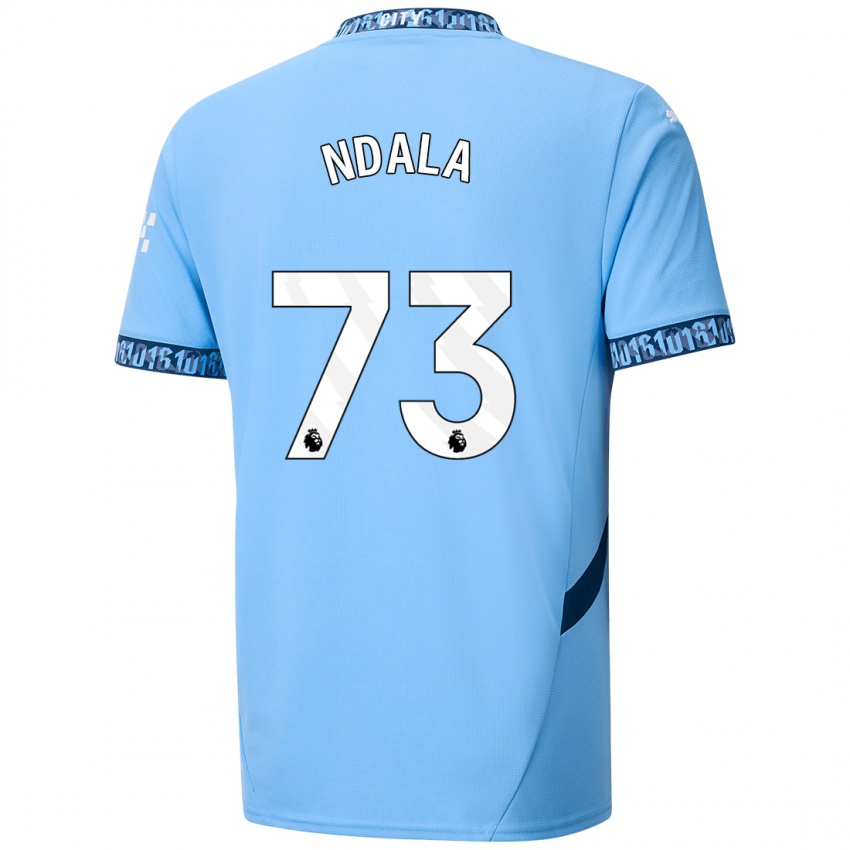 Niño Camiseta Joel Ndala #73 Azul Marino 1ª Equipación 2024/25 La Camisa Chile