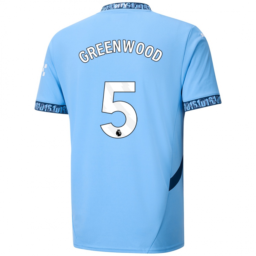 Niño Camiseta Alex Greenwood #5 Azul Marino 1ª Equipación 2024/25 La Camisa Chile