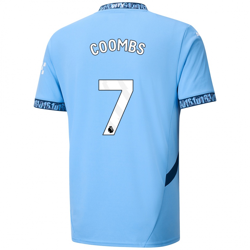 Niño Camiseta Laura Coombs #7 Azul Marino 1ª Equipación 2024/25 La Camisa Chile