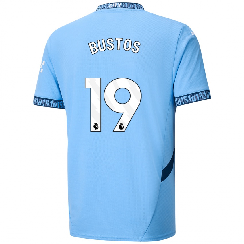 Niño Camiseta Nahuel Bustos #19 Azul Marino 1ª Equipación 2024/25 La Camisa Chile