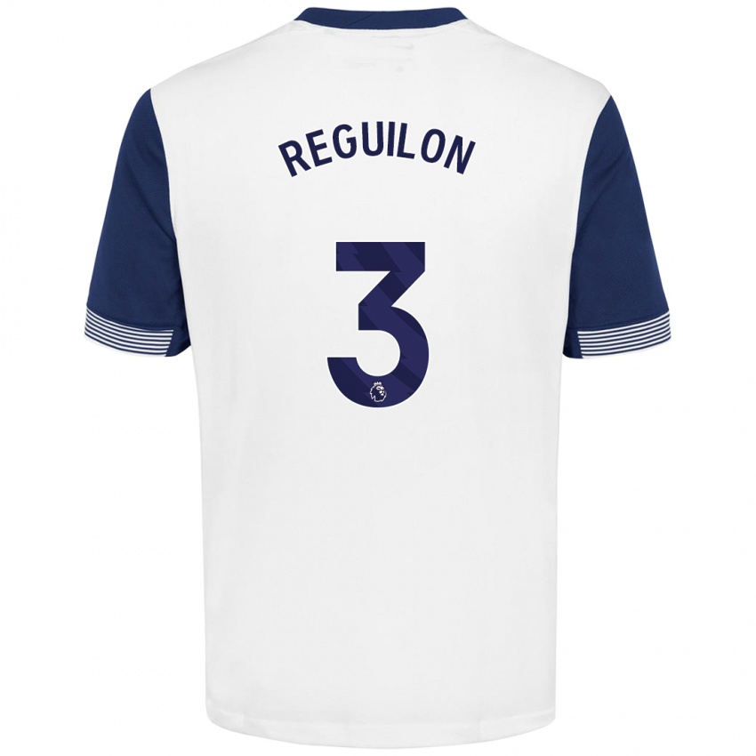 Niño Camiseta Sergio Reguilon #3 Blanco Azul 1ª Equipación 2024/25 La Camisa Chile