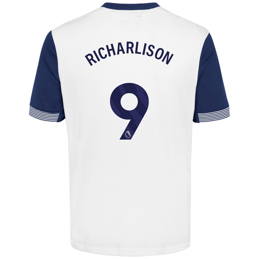 Niño Camiseta Richarlison #9 Blanco Azul 1ª Equipación 2024/25 La Camisa Chile