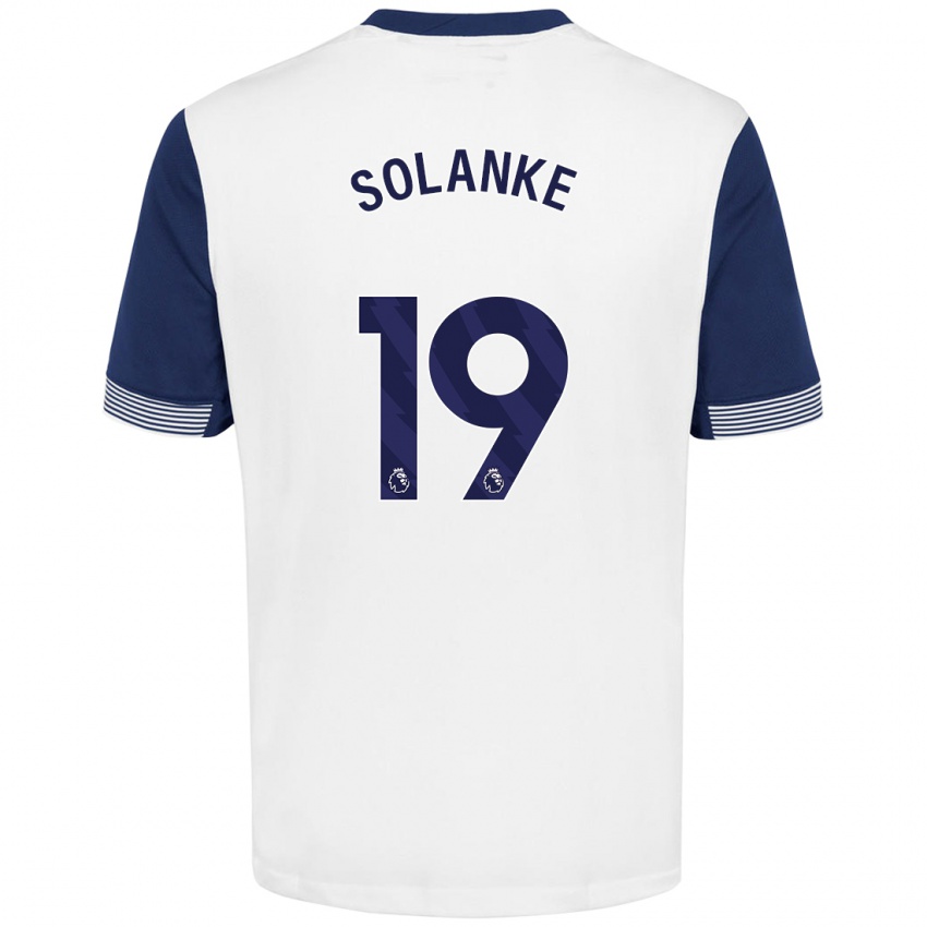 Niño Camiseta Dominic Solanke #19 Blanco Azul 1ª Equipación 2024/25 La Camisa Chile