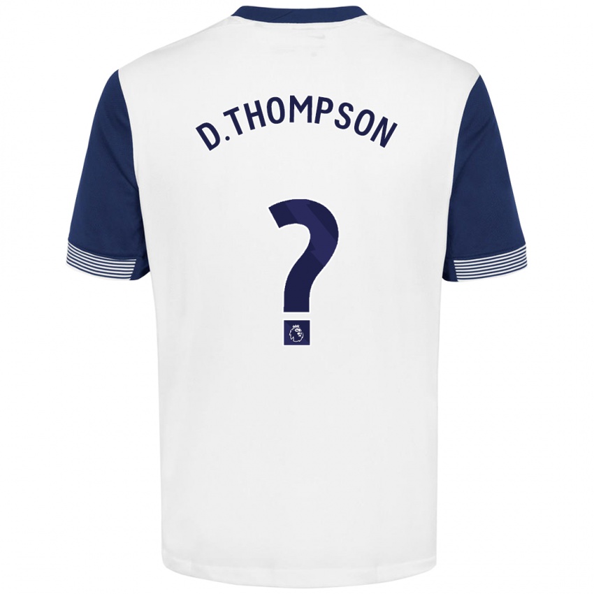 Niño Camiseta Dylan Thompson #0 Blanco Azul 1ª Equipación 2024/25 La Camisa Chile