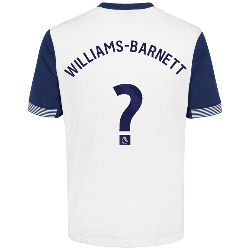 Niño Camiseta Lucá Williams-Barnett #0 Blanco Azul 1ª Equipación 2024/25 La Camisa Chile