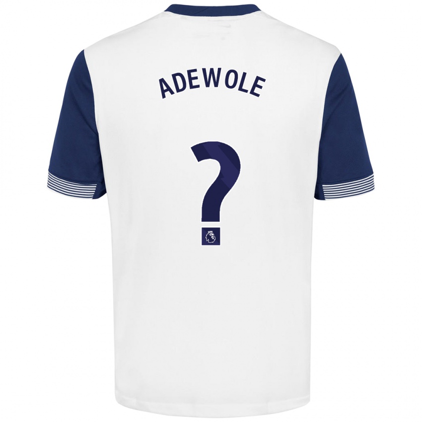 Niño Camiseta Miracle Adewole #0 Blanco Azul 1ª Equipación 2024/25 La Camisa Chile