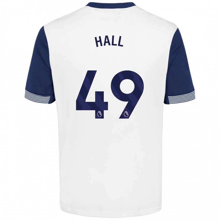 Niño Camiseta Tyrese Hall #49 Blanco Azul 1ª Equipación 2024/25 La Camisa Chile