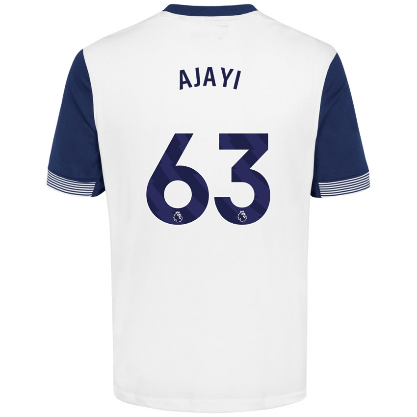 Niño Camiseta Damola Ajayi #63 Blanco Azul 1ª Equipación 2024/25 La Camisa Chile