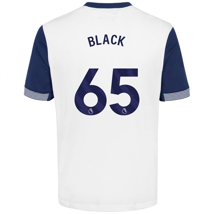 Niño Camiseta Leo Black #65 Blanco Azul 1ª Equipación 2024/25 La Camisa Chile