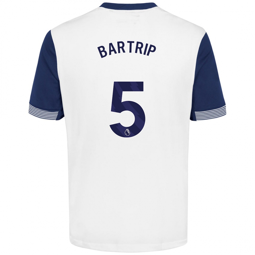 Niño Camiseta Molly Bartrip #5 Blanco Azul 1ª Equipación 2024/25 La Camisa Chile