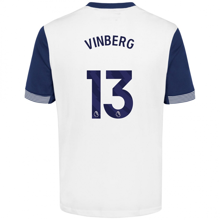 Niño Camiseta Matilda Vinberg #13 Blanco Azul 1ª Equipación 2024/25 La Camisa Chile