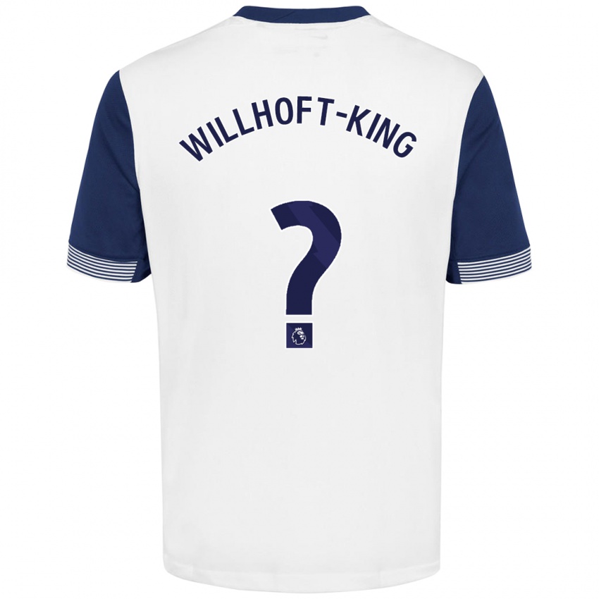 Niño Camiseta Han Willhoft-King #0 Blanco Azul 1ª Equipación 2024/25 La Camisa Chile