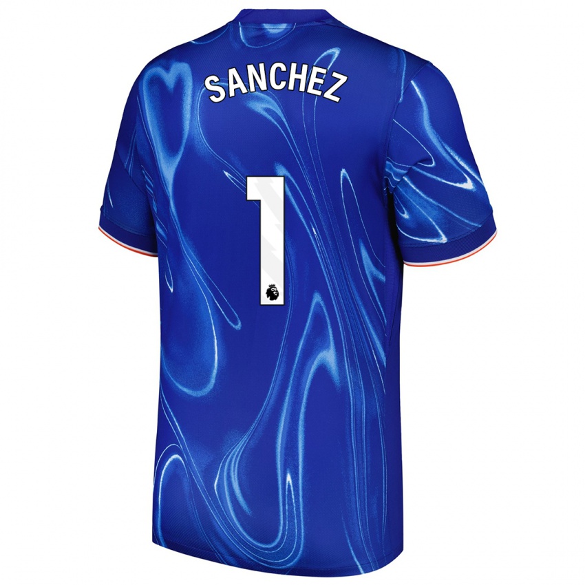 Niño Camiseta Robert Sánchez #1 Azul Blanco 1ª Equipación 2024/25 La Camisa Chile