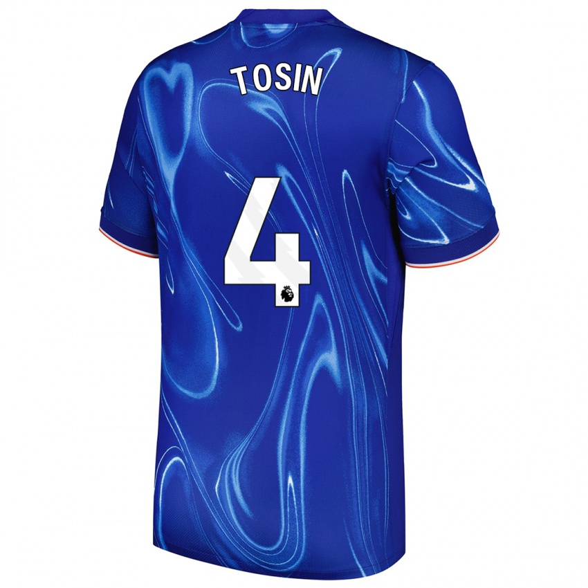 Niño Camiseta Tosin Adarabioyo #4 Azul Blanco 1ª Equipación 2024/25 La Camisa Chile