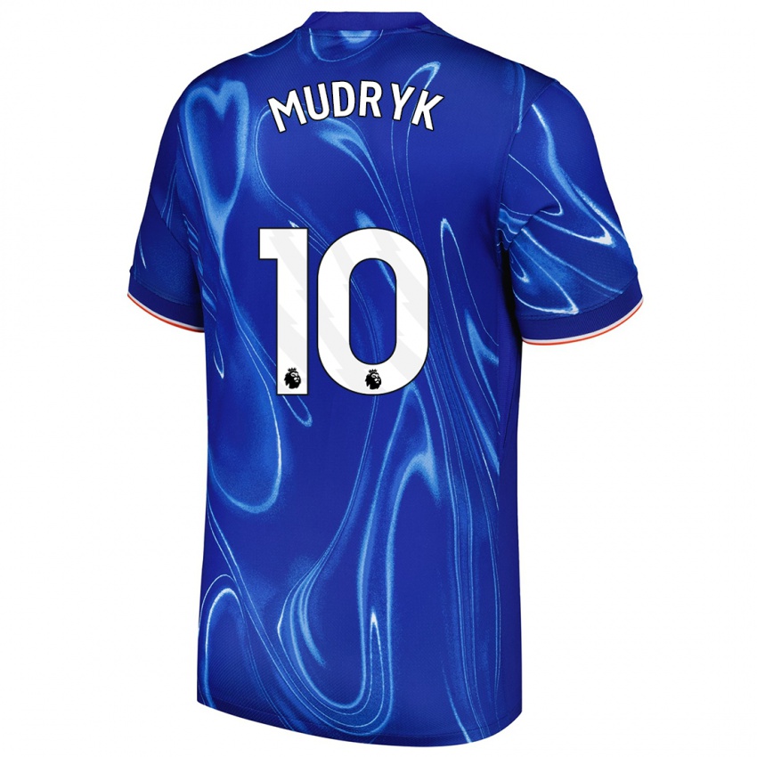 Niño Camiseta Mykhaylo Mudryk #10 Azul Blanco 1ª Equipación 2024/25 La Camisa Chile