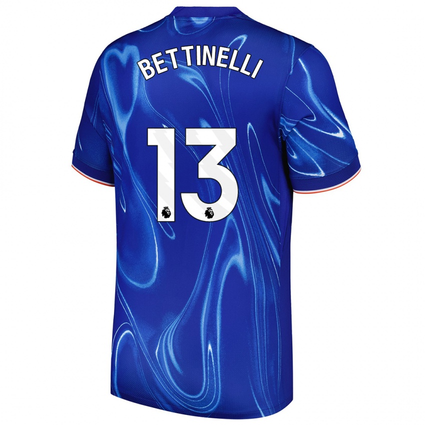 Niño Camiseta Marcus Bettinelli #13 Azul Blanco 1ª Equipación 2024/25 La Camisa Chile