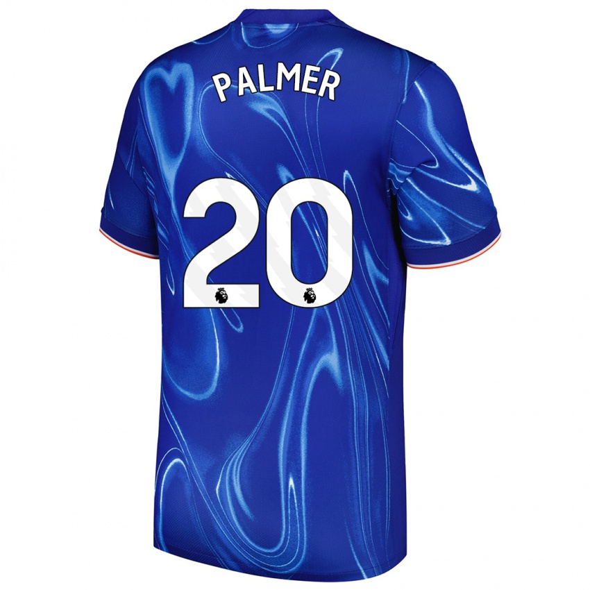 Niño Camiseta Cole Palmer #20 Azul Blanco 1ª Equipación 2024/25 La Camisa Chile