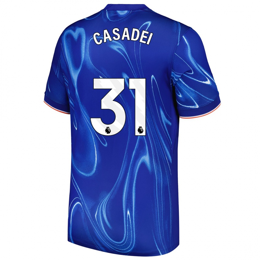 Niño Camiseta Cesare Casadei #31 Azul Blanco 1ª Equipación 2024/25 La Camisa Chile