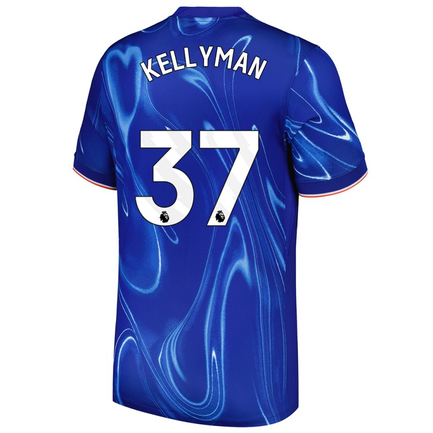 Niño Camiseta Omari Kellyman #37 Azul Blanco 1ª Equipación 2024/25 La Camisa Chile