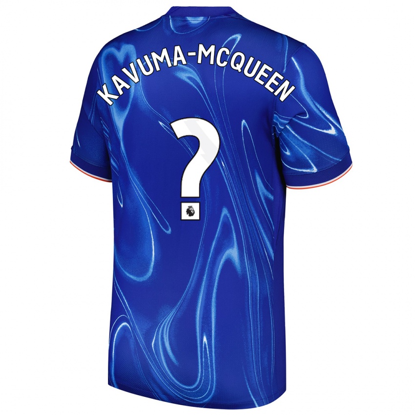 Niño Camiseta Ryan Kavuma-Mcqueen #0 Azul Blanco 1ª Equipación 2024/25 La Camisa Chile