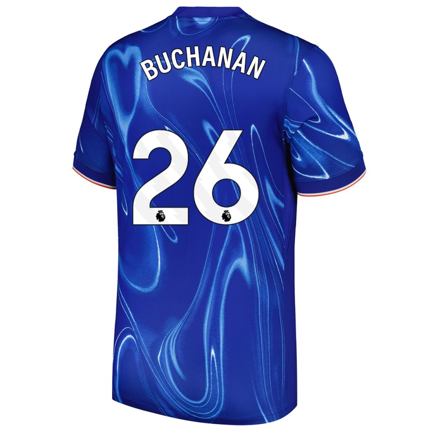 Niño Camiseta Kadeisha Buchanan #26 Azul Blanco 1ª Equipación 2024/25 La Camisa Chile