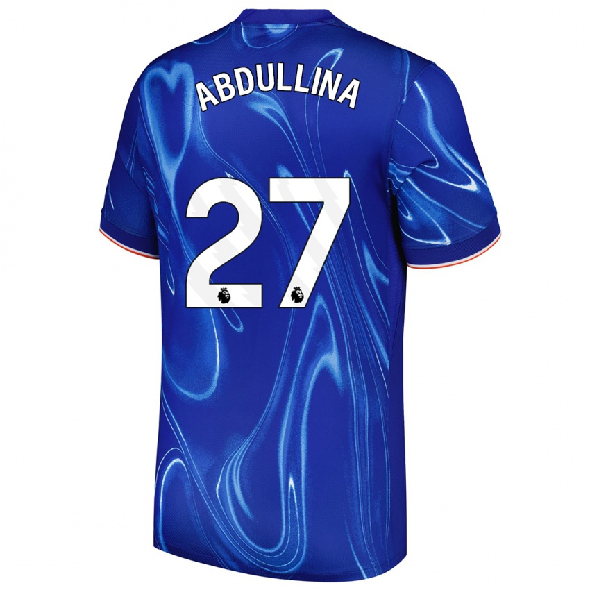 Niño Camiseta Alsu Abdullina #27 Azul Blanco 1ª Equipación 2024/25 La Camisa Chile