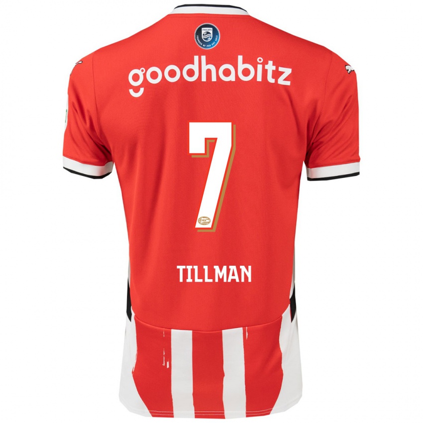 Niño Camiseta Malik Tillman #7 Rojo Blanco 1ª Equipación 2024/25 La Camisa Chile