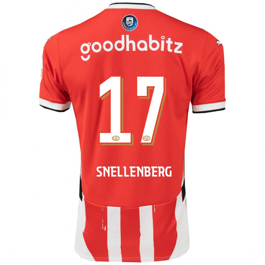 Niño Camiseta Maxime Snellenberg #17 Rojo Blanco 1ª Equipación 2024/25 La Camisa Chile