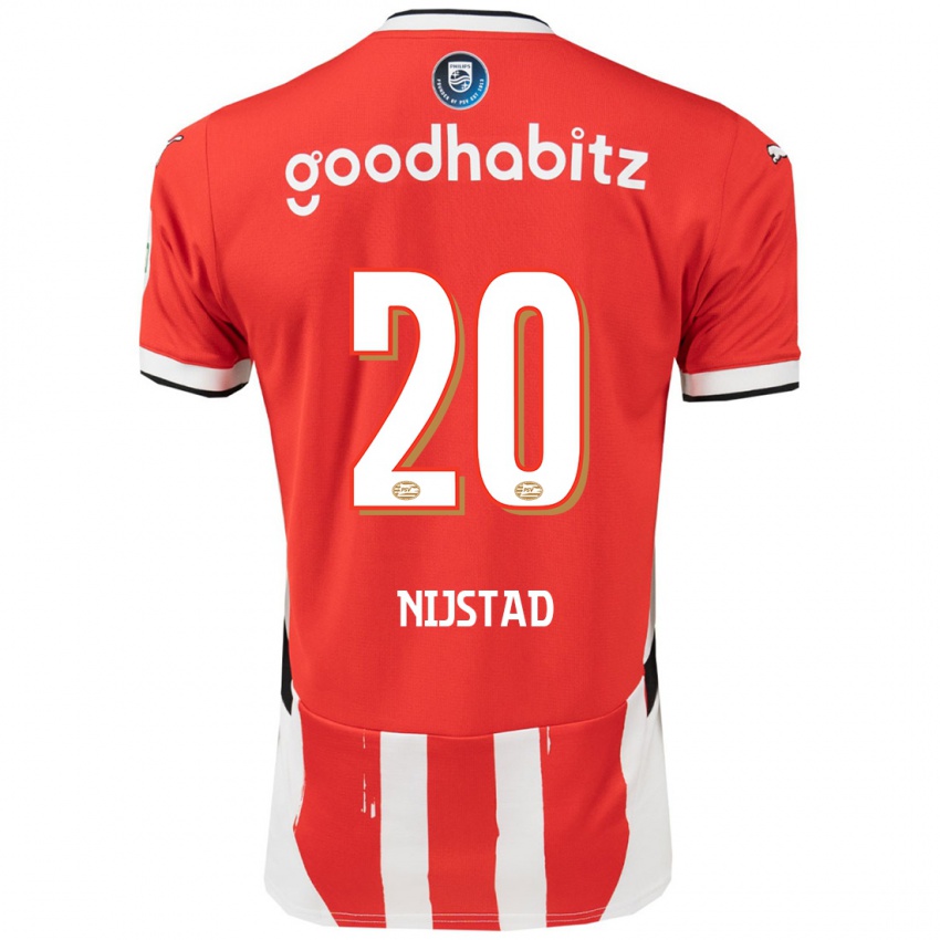 Niño Camiseta Nina Nijstad #20 Rojo Blanco 1ª Equipación 2024/25 La Camisa Chile