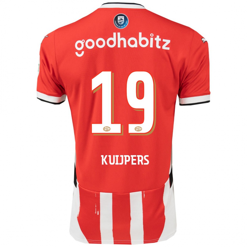 Niño Camiseta Jeslynn Kuijpers #19 Rojo Blanco 1ª Equipación 2024/25 La Camisa Chile