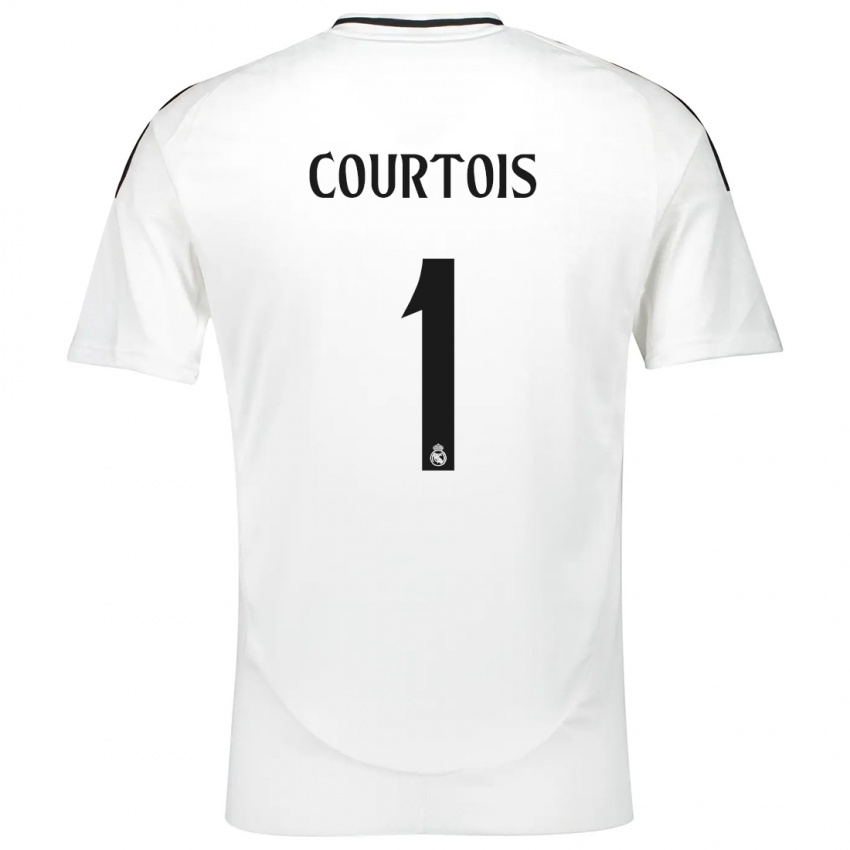 Niño Camiseta Thibaut Courtois #1 Blanco 1ª Equipación 2024/25 La Camisa Chile