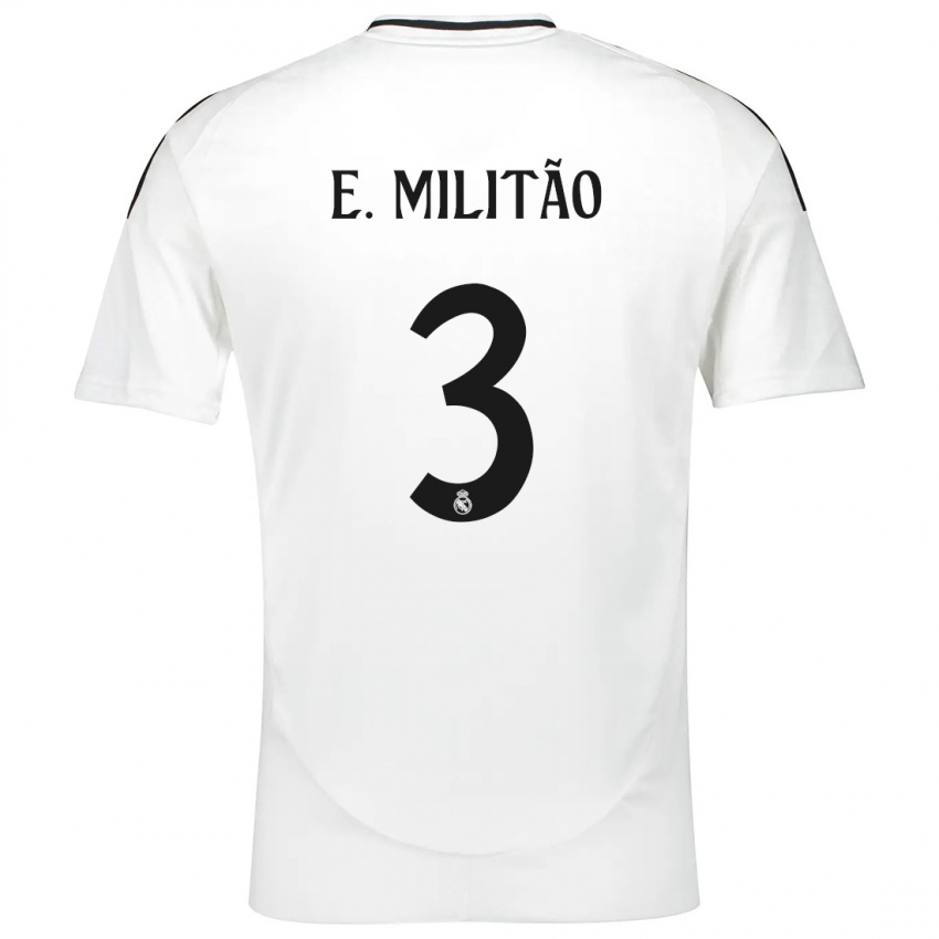 Niño Camiseta Eder Militao #3 Blanco 1ª Equipación 2024/25 La Camisa Chile