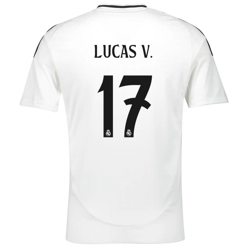 Niño Camiseta Lucas Vazquez #17 Blanco 1ª Equipación 2024/25 La Camisa Chile