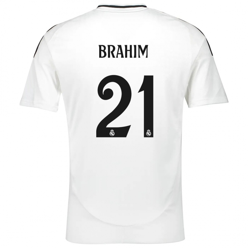 Niño Camiseta Brahim Diaz #21 Blanco 1ª Equipación 2024/25 La Camisa Chile