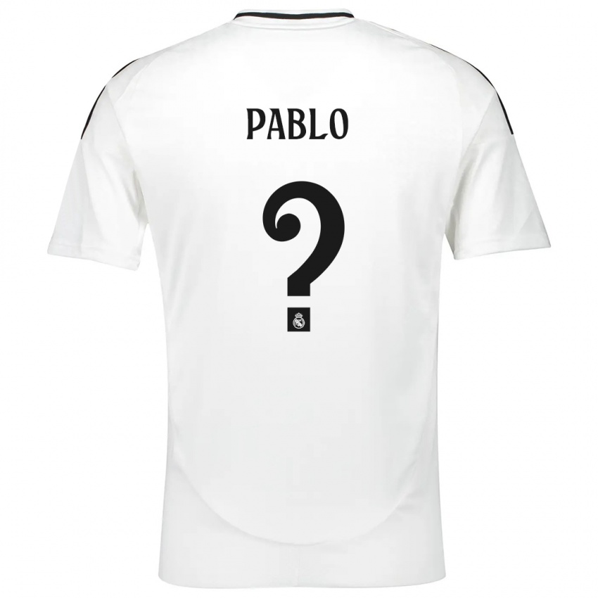 Niño Camiseta Pablo Ramón #0 Blanco 1ª Equipación 2024/25 La Camisa Chile