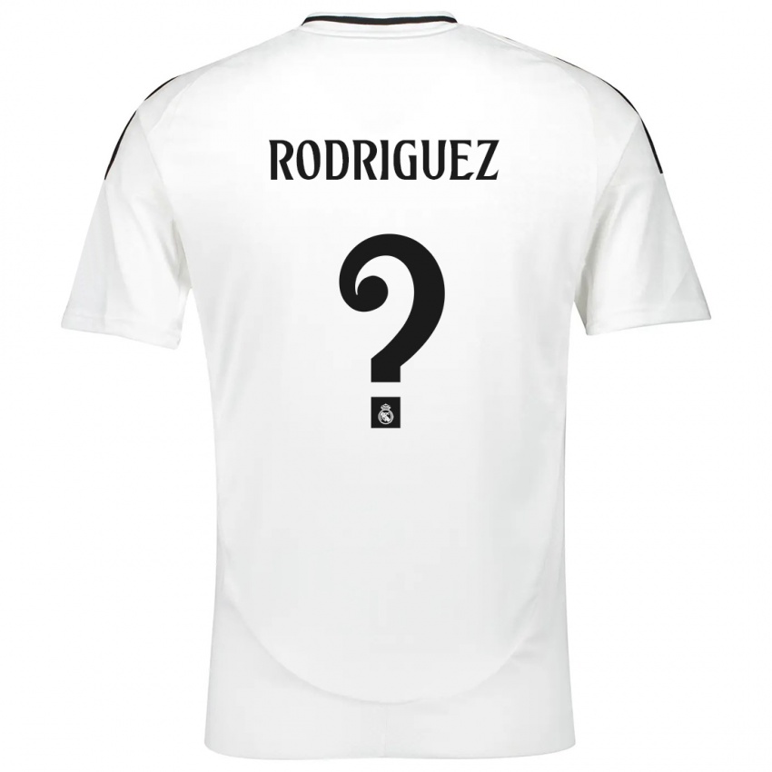 Niño Camiseta Alvaro Rodriguez #0 Blanco 1ª Equipación 2024/25 La Camisa Chile