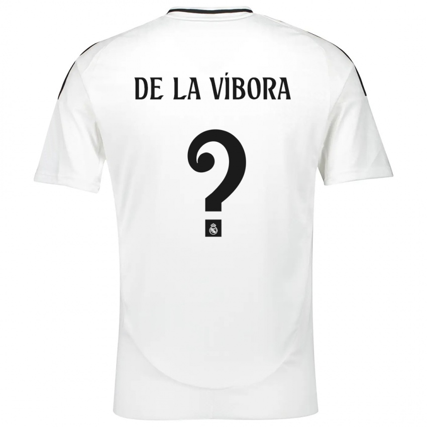 Niño Camiseta David De La Víbora #0 Blanco 1ª Equipación 2024/25 La Camisa Chile