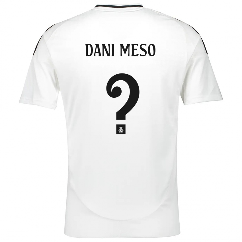 Niño Camiseta Dani Meso #0 Blanco 1ª Equipación 2024/25 La Camisa Chile