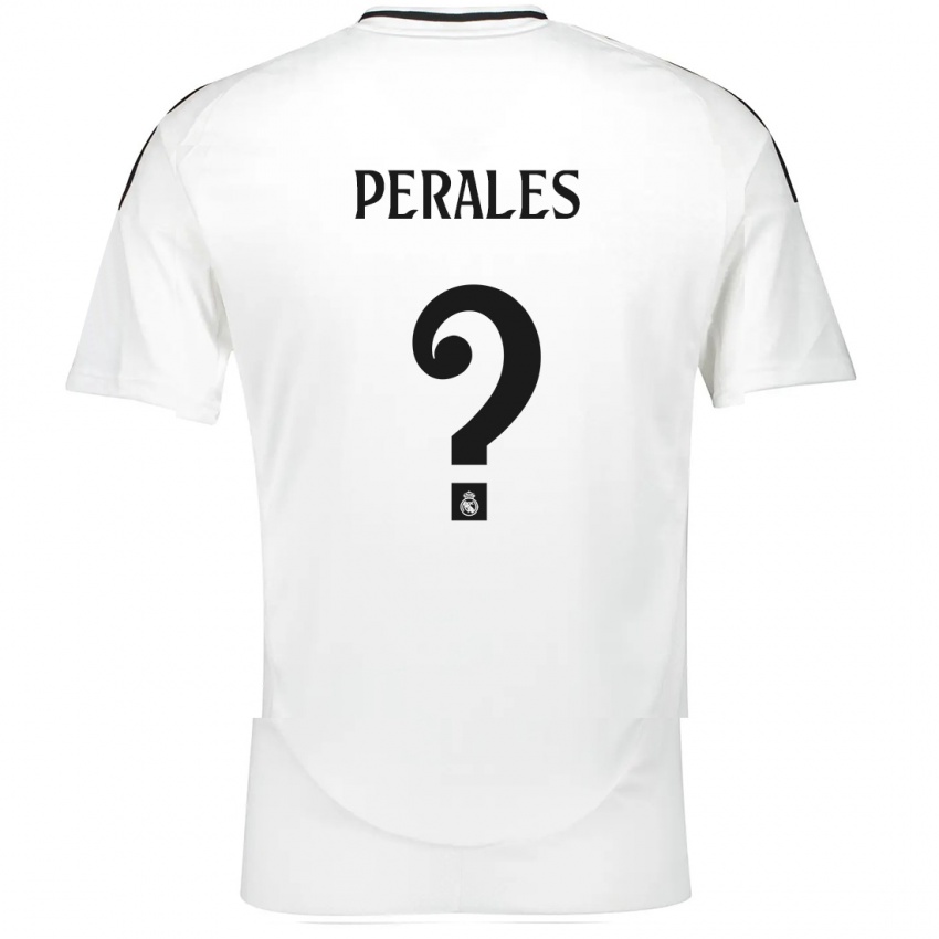 Niño Camiseta Miguel Perales #0 Blanco 1ª Equipación 2024/25 La Camisa Chile